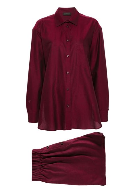 Burgundy shirt & short set The Andamane - women THE ANDAMANE | Shirts | T166419ATNC164CBRNT